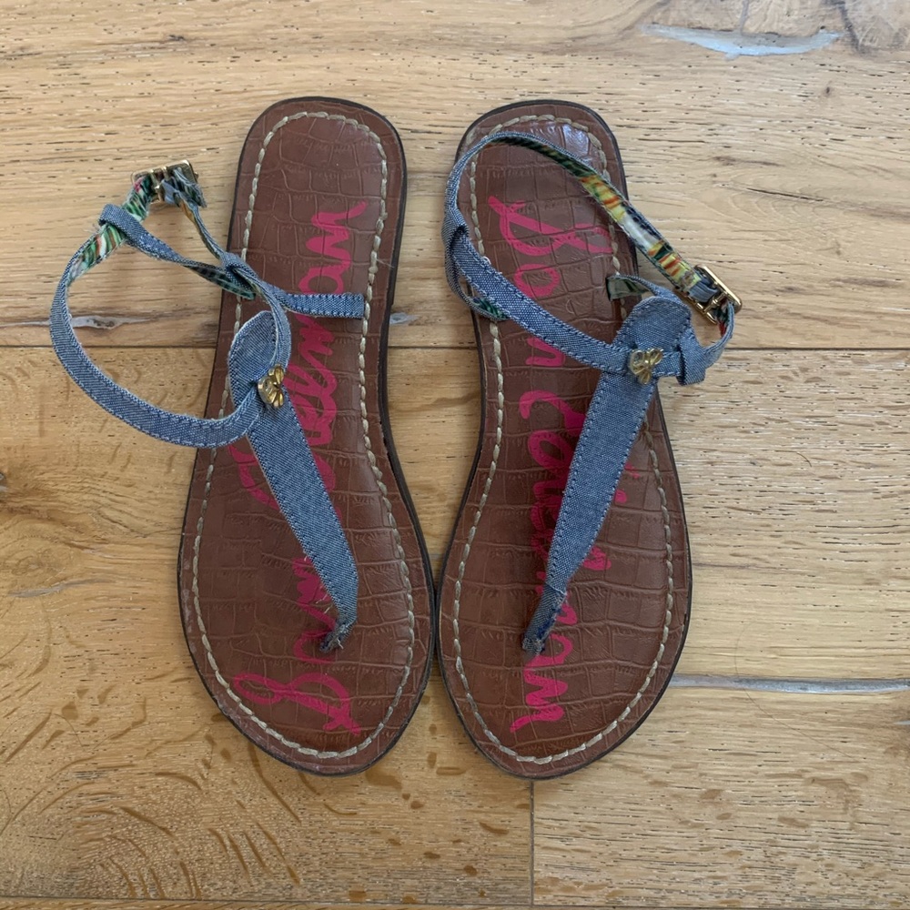 SAM EDELMAN GIGI DENIM SANDAL GIRLS